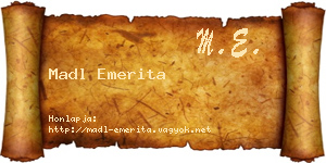 Madl Emerita névjegykártya
